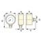 Hydraulische drukmanometer Serie: G Plaats aansluiting: Achter centrisch